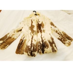 Vintage crème and brown fur coat